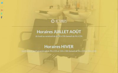 Page des horaires du salon