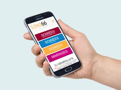 Vue du site depuis un smartphone