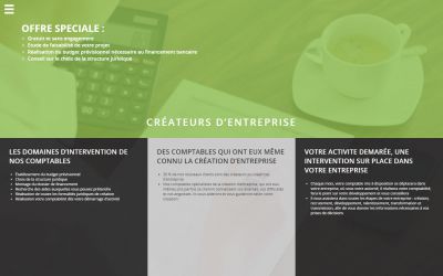Aperçu de la page destinée aux créateurs d'Entreprise